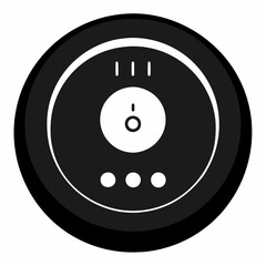 Smart Thermostat Silhouette Vector Art
