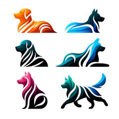 Dog Logo icon vector illustration design template
