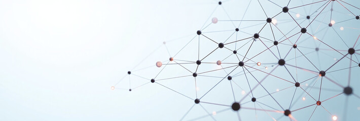 white digital background visualizes big data science complex compound structures forming network interconnected