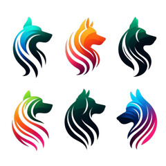 Dog Logo icon vector illustration design template
