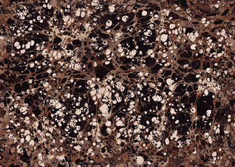 Seamless abstract mocha mouesse tones marble vector pattern with Turkish ebru technique