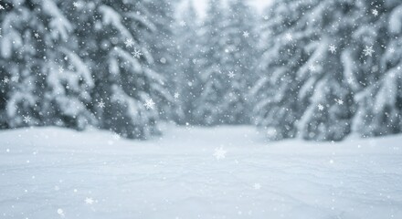 Fototapeta premium A winter holiday background with icy textures and glowing snowflakes