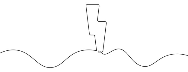 Lightning thunderstorm line drawing card design vector