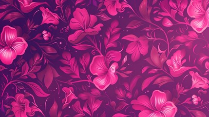 Fototapeta premium fuchsia seamless pattern wallpaper