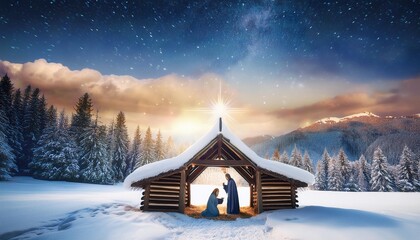 Naklejka premium house in the mountains