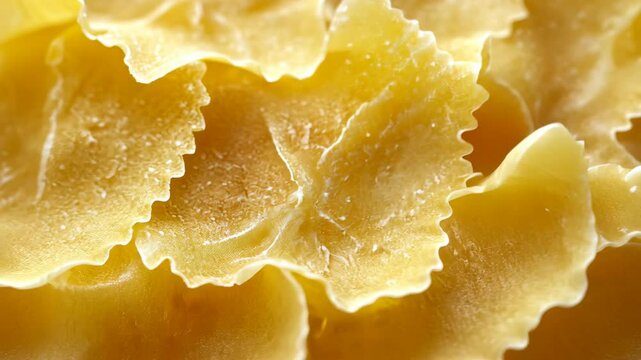 Freshly made farfalle pasta ready for cooking and enjoying in a delicious Italian dish