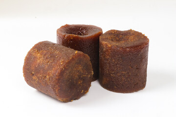 Three Palm Sugar Cakes on White Background