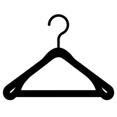 Clothes hanger silhouette vector illustration