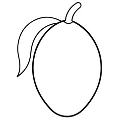 Coloring page line art mangaba vector