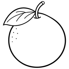 Coloring pages line art Orange vector illustration