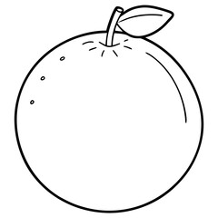 Coloring page line art Orange vector 