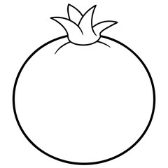  Coloring page line art pomegranate vector illustration