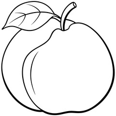 Coloring page line art quince vector