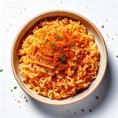 fresh green and spicy noodles
