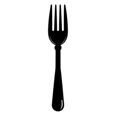 Fork silhouette vector illustration 