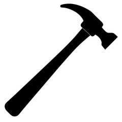 Hammer silhouette vector illustration