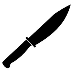Knife silhouette vector illustration 