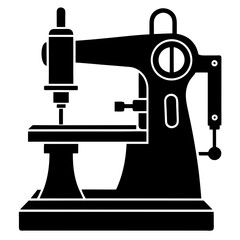 Milling machine silhouette vector illustration