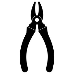 Pliers silhouette- vector illustration