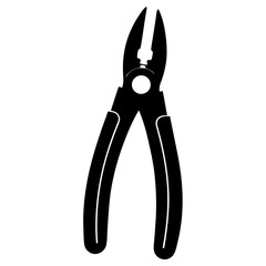 Pliers silhouette- vector illustration