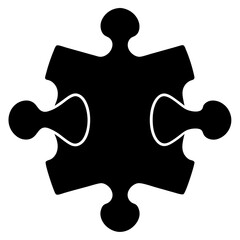 Puzzle silhouette vector illustration
