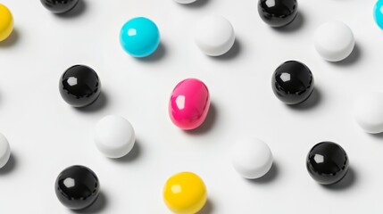 Colorful Geometric Sphere Arrangement: Modern Abstract Design