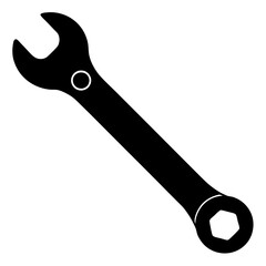 Spanner silhouette vector illustration 