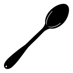Spoon silhouette vector illustration 