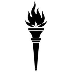 Torch silhouette vector illustration