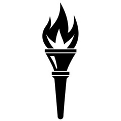 Torch silhouette vector illustration