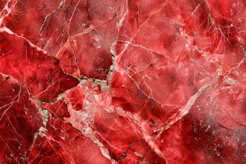  Crimson red marble pattern with white veins. Detailed photo textured background
