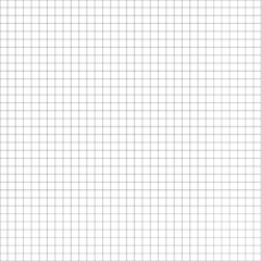 Squared notebook seamless pattern. square graph line page, mockup empty squared Grey grid texture. School notebook for mathematics. Grid paper sheet. isolated on white background. Vector illustration.