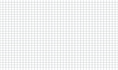Squared notebook seamless pattern. square graph line page, mockup empty squared Grey grid texture. School notebook for mathematics. Grid paper sheet. isolated on white background. Vector illustration.