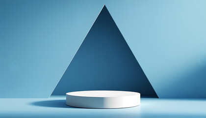 a white object sitting on top of a blue surface