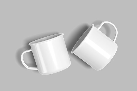 Enamel Mug Blank Mockup