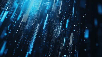 Abstract Digital Data Stream: Futuristic Technology Visualization