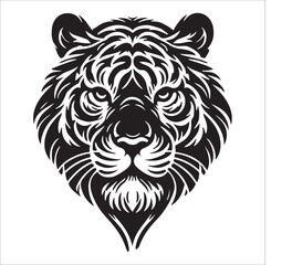 lion head silhouette vector