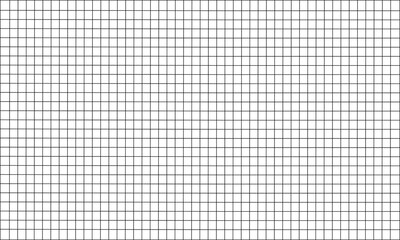 Squared notebook seamless pattern. square graph line page, mockup empty squared Grey grid texture. School notebook for mathematics. Grid paper sheet. isolated on white background. Vector illustration.