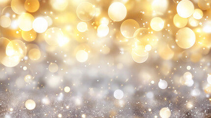 Obraz premium Golden Bokeh Lights A Warm and Dreamy Glow