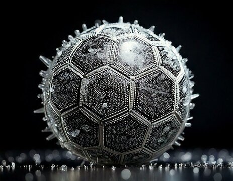 A special succor ball, football in the rain