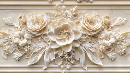 ivory seaamless pattern wallpaper