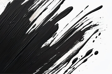 Black brush strokes isolated on white background. Grunge texture. Abstract Brush strokes background. EPS10.r Artwork