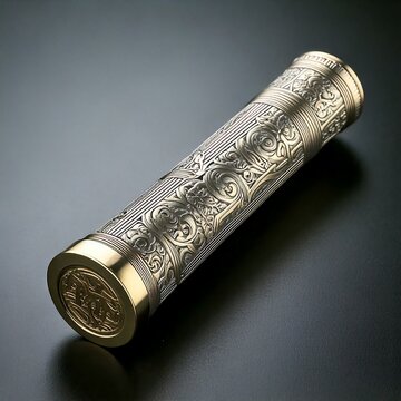 a metal Cylinder made of gold