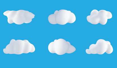 blue sky background with clouds,  Vector illustration