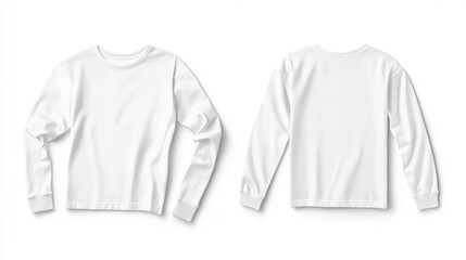 Two Blank long sleeve on white background