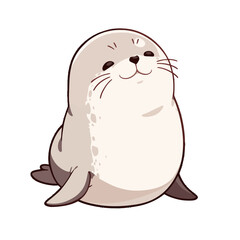 Happy Seal Cartoon Illustration 