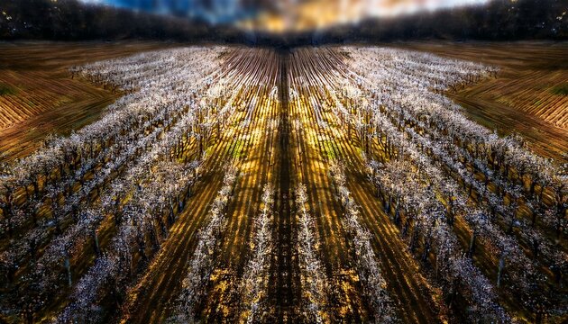 an epic field of wheat, silver and gold, storm is coming