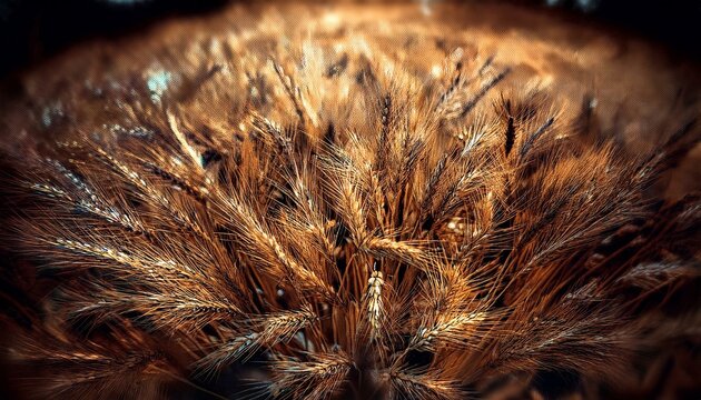 an epic field of wheat, silver and gold, storm is coming