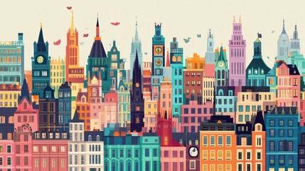 Fototapeta premium City guides highlight must-see locations.