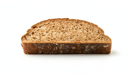 A single slice of whole grain bread